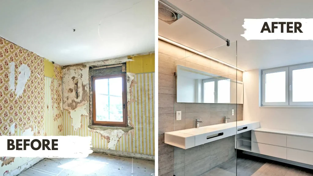 Bathroom Renovations Before and after 1