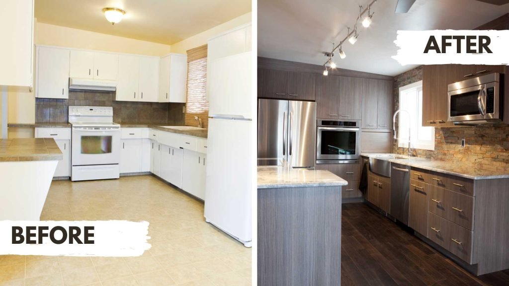 Kitchen Renovation Before and after 1