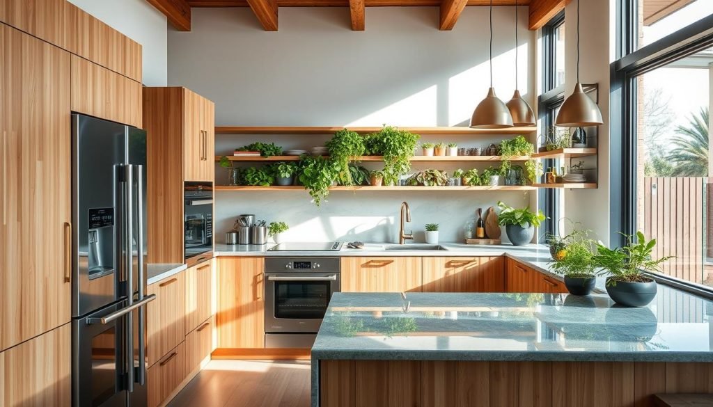 green kitchen remodel plan